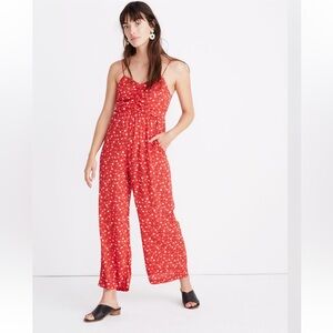 Floral Red Jumpsuit